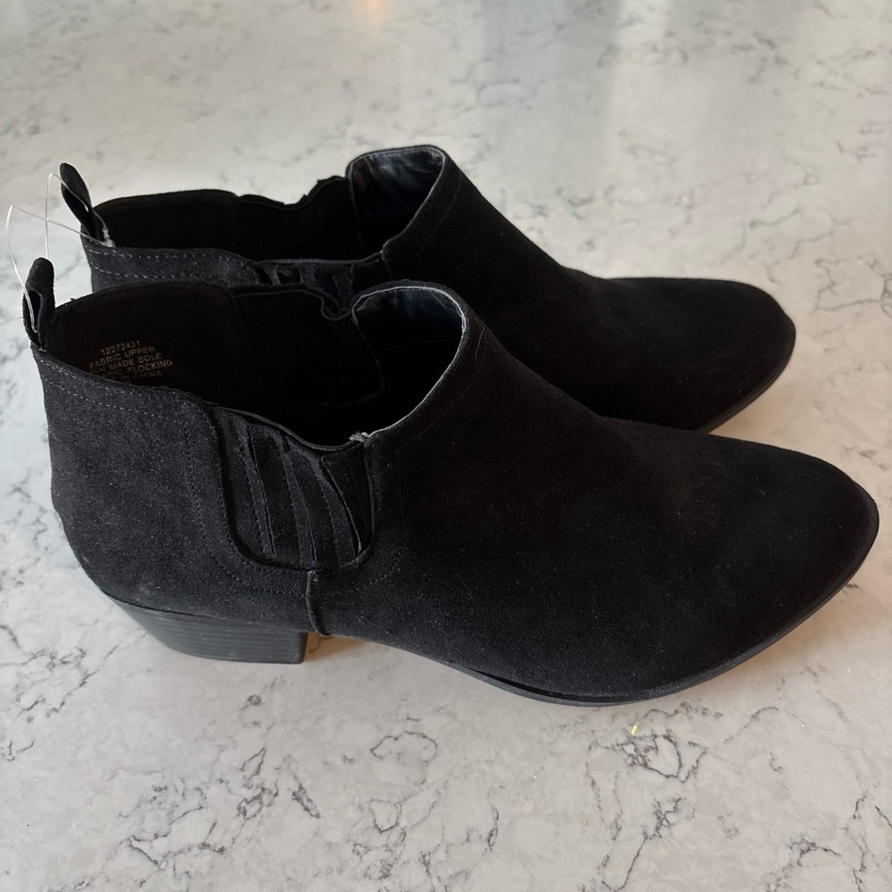 torrid Black Suede Ankle Booties